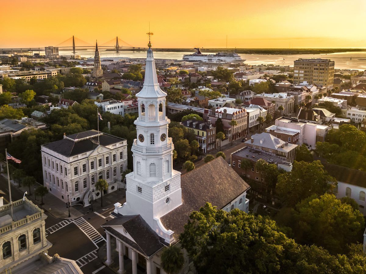 Charleston, SC aerial view