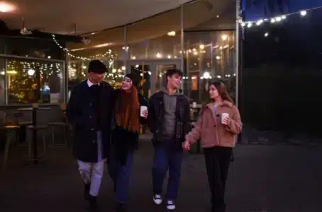 teenagers hanging out in charleston SC at night